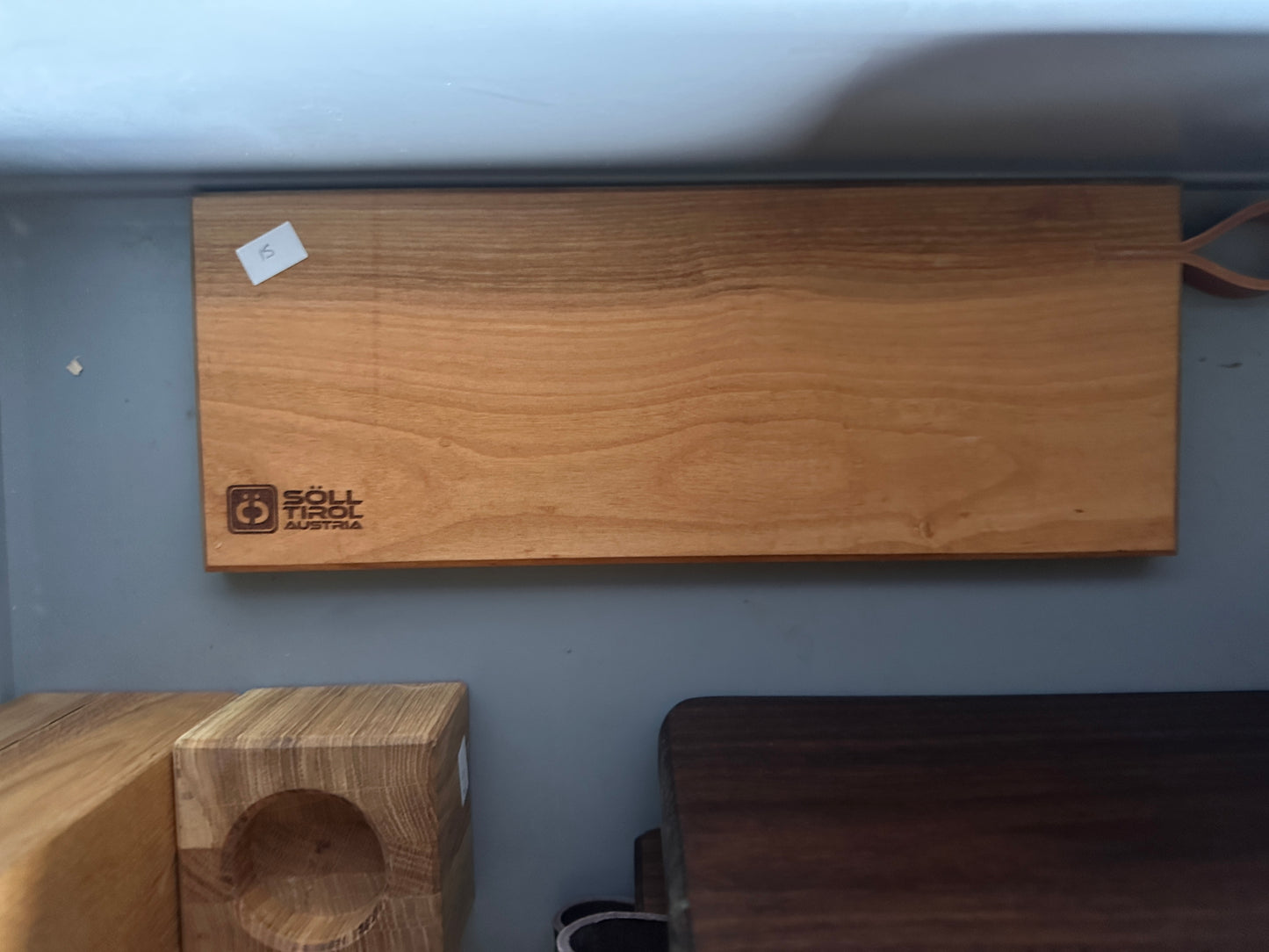 Cutting Board with Leather Strap Square 33cm